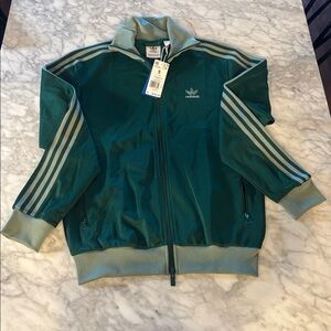 Adidas originals green Track Jacket, small, NWT